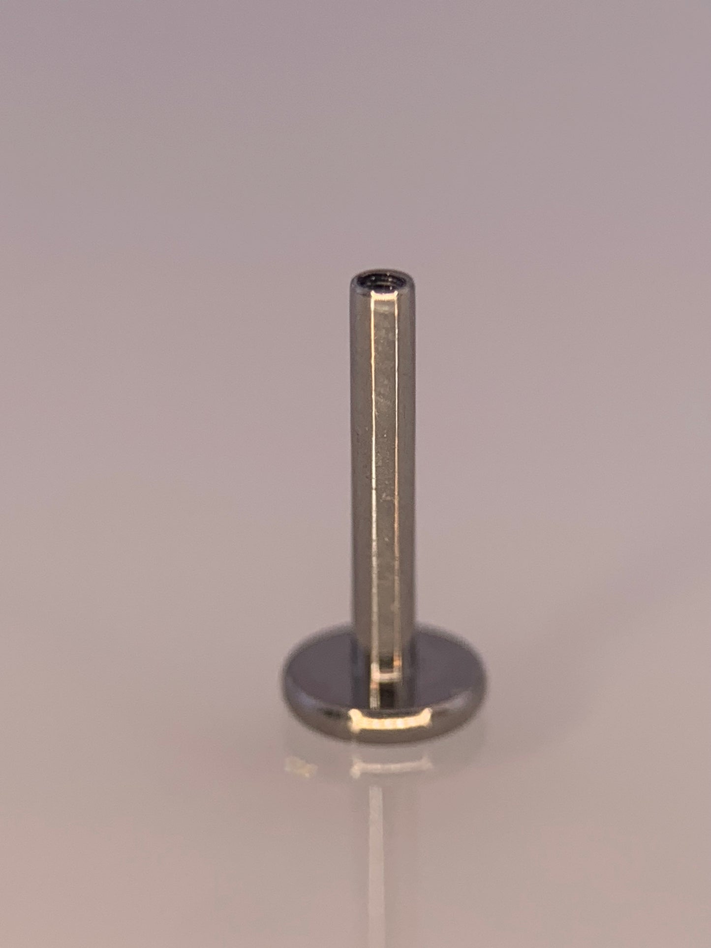 Titanium labret with internal thread 1.2 mm 16g