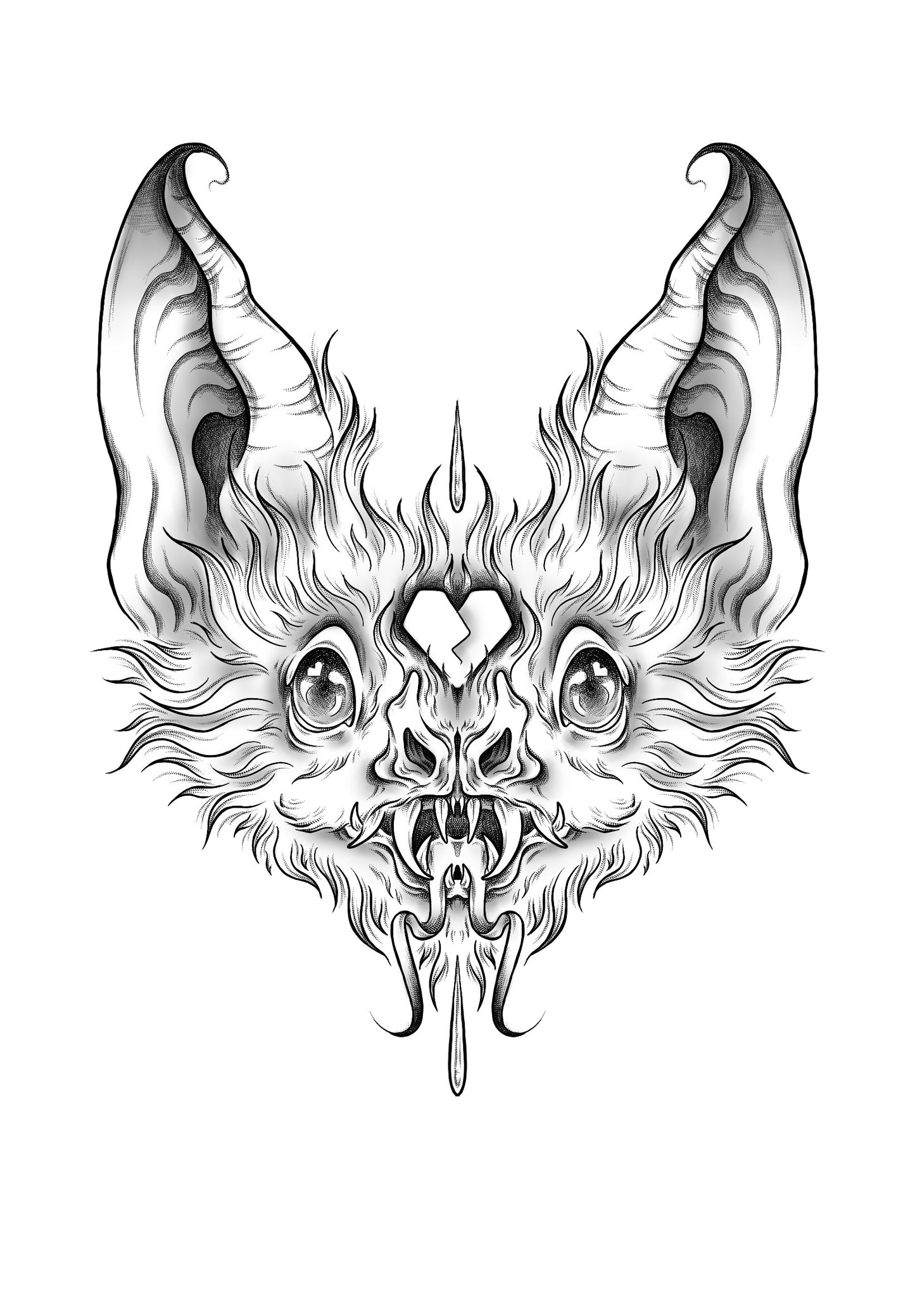 Blackwork Bat - Ema