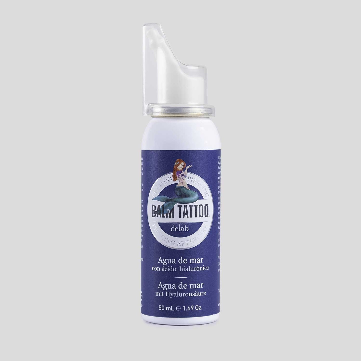 Bálsamo Tattoo Piercing Solución Salina - Agua de Mar con Ácido Hialurónico 50ml
