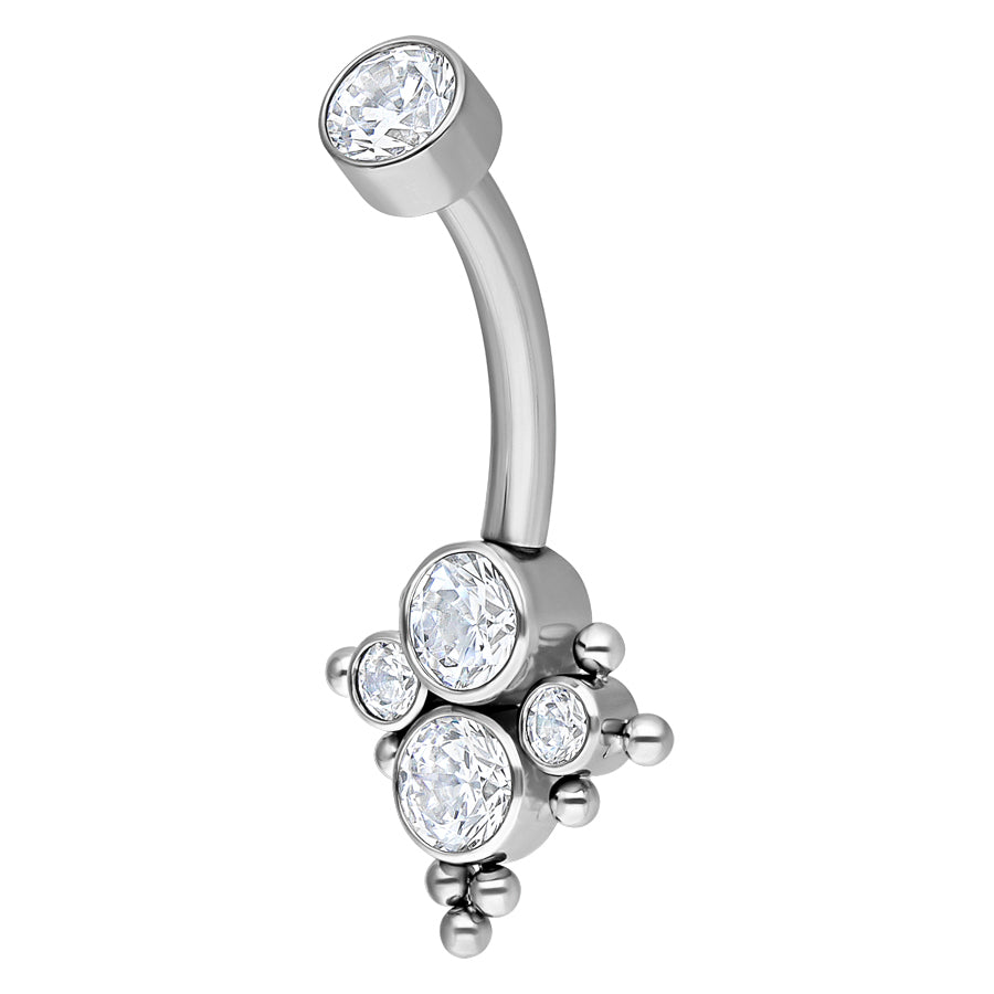 Sparkle - Joyería para el ombligo de titanio con filigrana