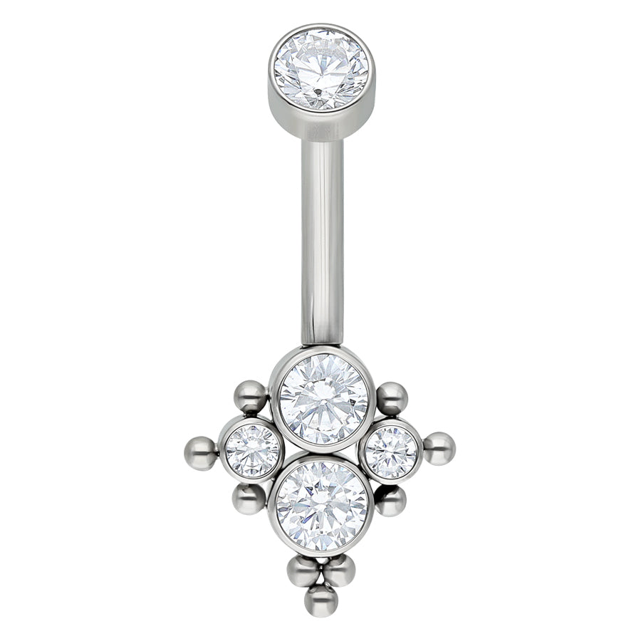 Sparkle - Joyería para el ombligo de titanio con filigrana