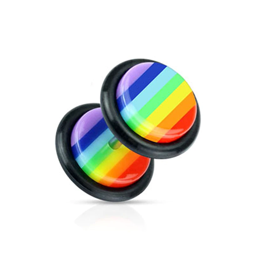 Rainbow Colored Fake Plug