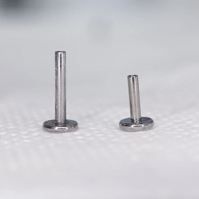 Labret de Titanio 1,2 mm (16g) Con Rosca Interna. Muchos tamaños.