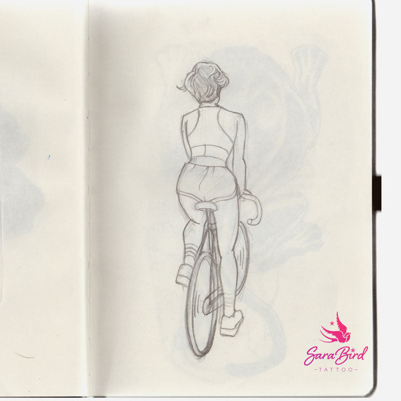 PAGU - Mujer en Bicicleta Estilo Tradicional