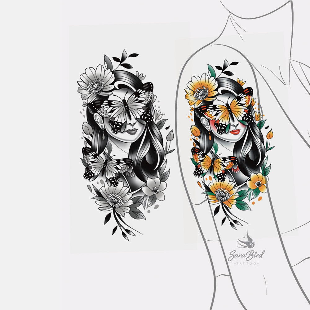 Sara - Mujer con Mariposas Escondiendo su Rostro 🌿🦋👩