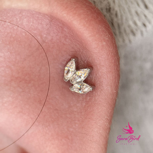 Titanium Top - Three Marquesas in the shape of a Lotus Flower