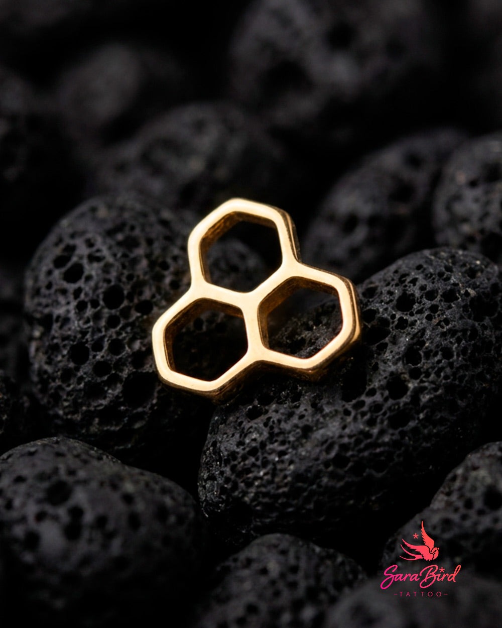 Topo Colmeia em Titânio ASTM F136 PVD Gold
