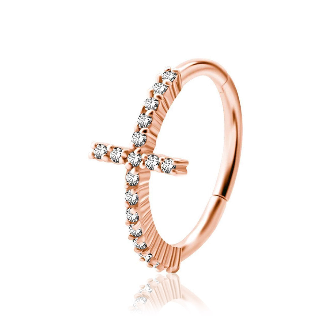 Anillo Cruz con Strass para la Concha - Varios colores