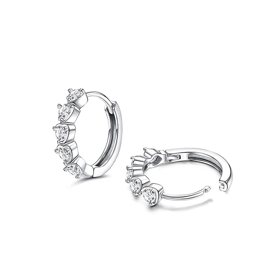Anillo clicker de plata con forma de corazón
