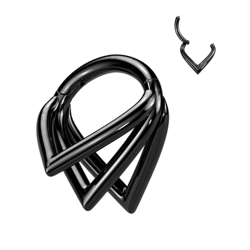 Argola Articulada de Titânio com Três Vértices