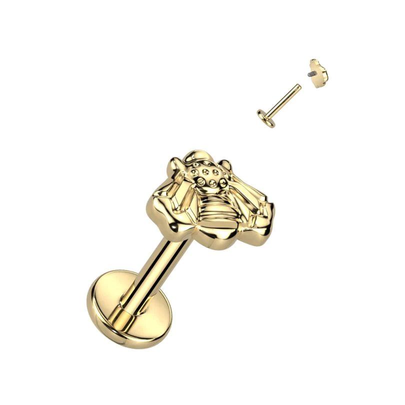 Labret de titanio con forma de abeja