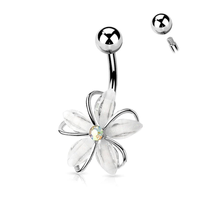 Joyas para el ombligo con flor