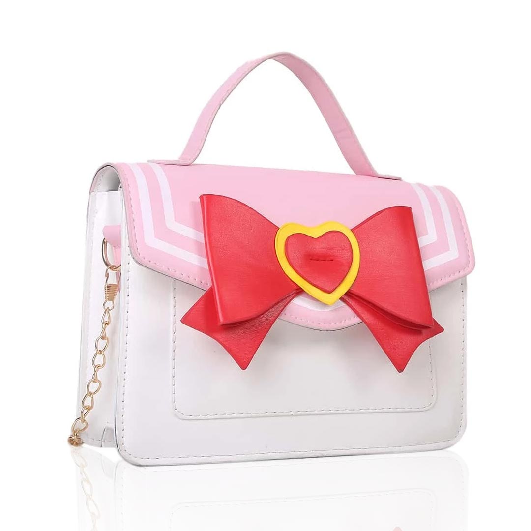 Cartera con decoración de lazo