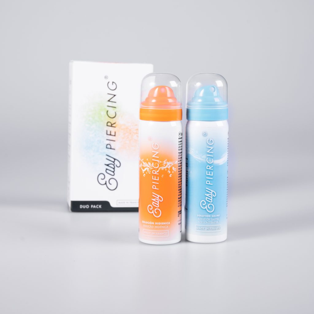 Easypiercing Duo Pack Saline and Antibacterial Solution