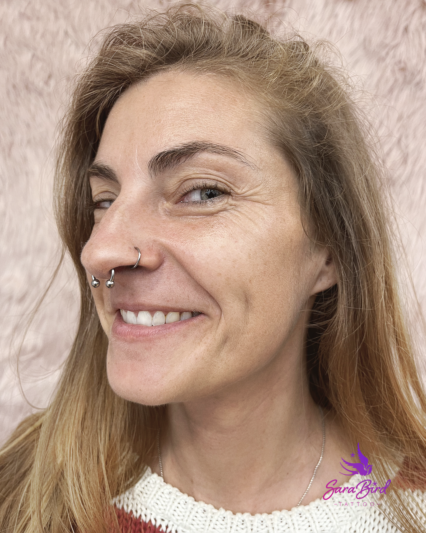 Piercing Nariz Com Joia em Titânio