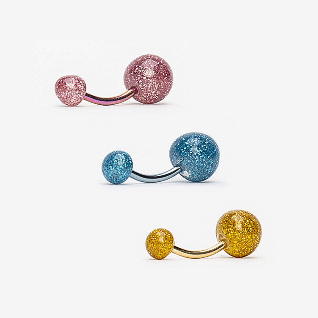 Campana Banana de Titanio para Ombligo - Varios Colores