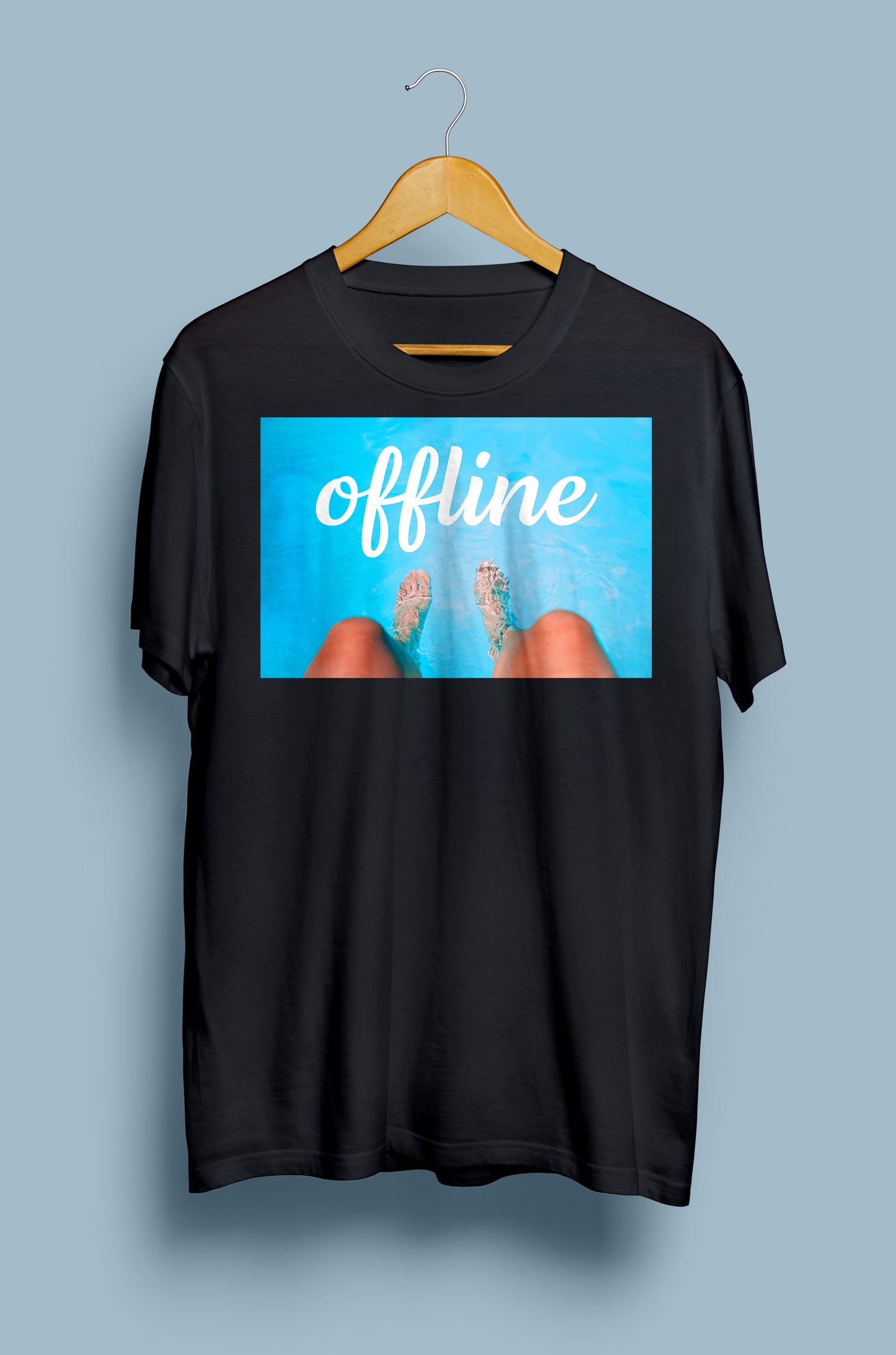 Camiseta manga corta blanca Piscina - Offline
