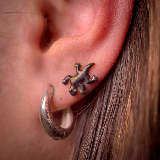 Topo em Titânio com Formato de Lagartixa (Gecko)