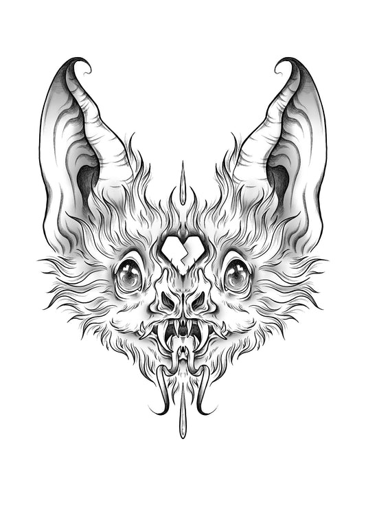 Morcego Blackwork - Ema