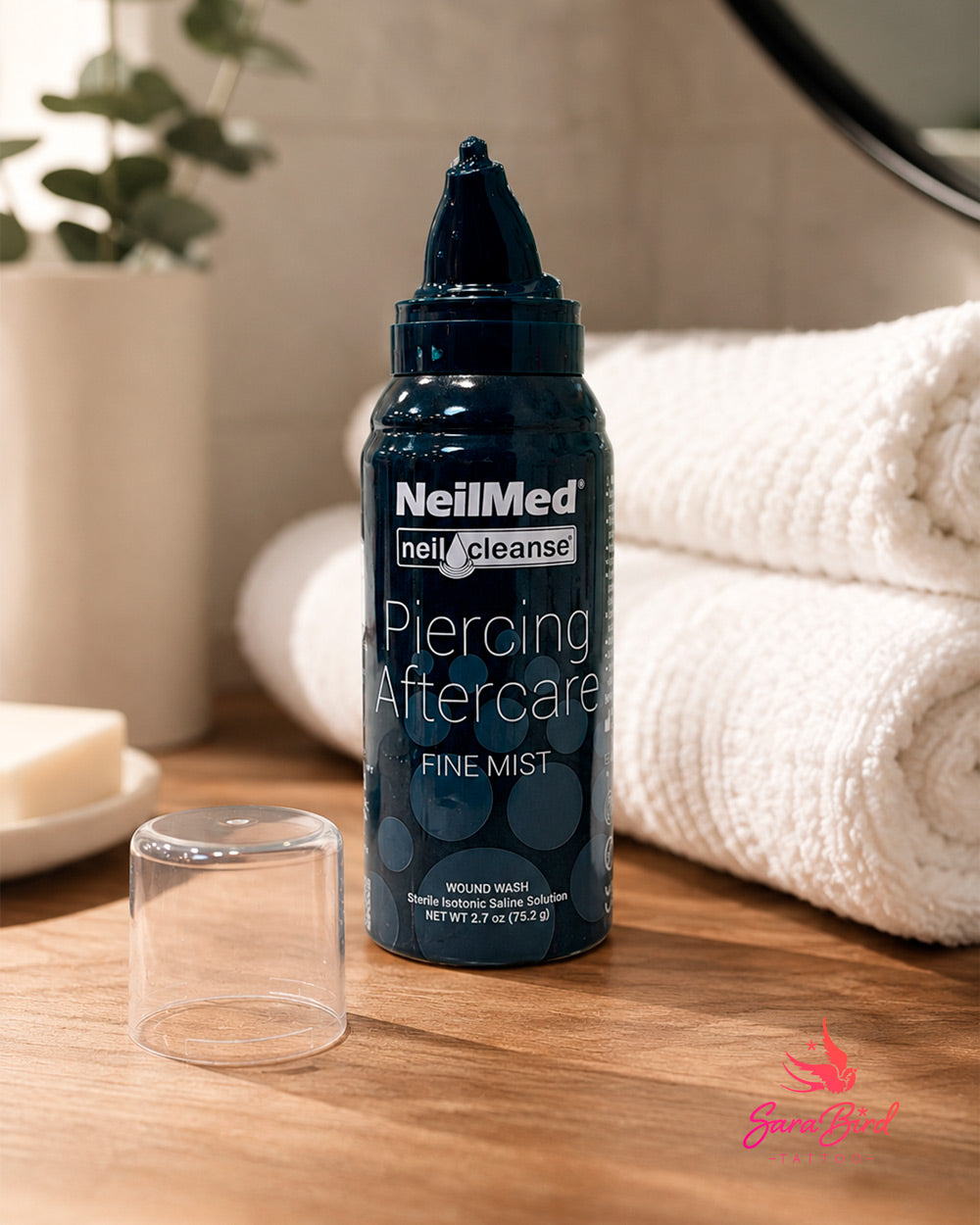 NeilMed Spray Salino Estéril para Piercing, Fine Mist 75 ml