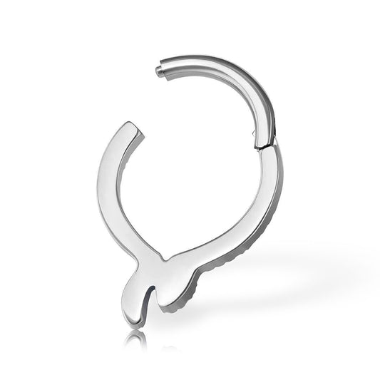 Hinged Snake Ring with Clicker Closure