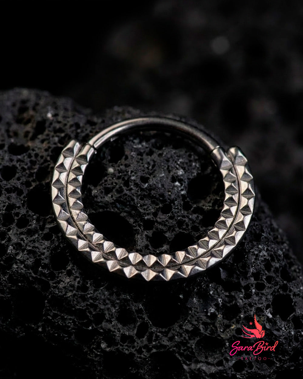 Argola Clicker Inca Duplo Frontal em Titânio