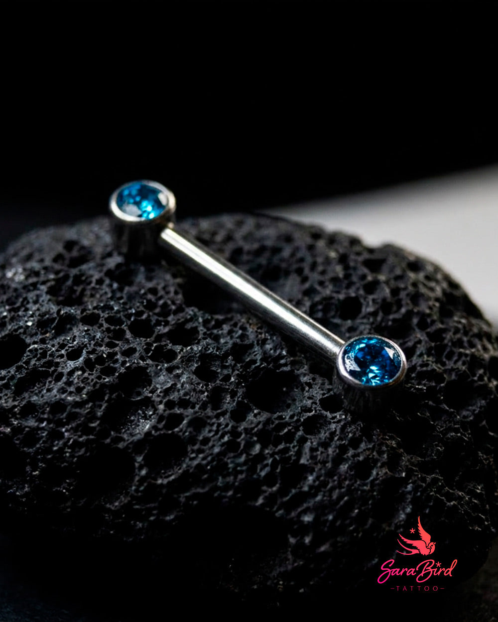 Barbell Push Pin em Titânio com Zircónia 4 mm
