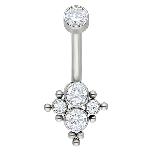 Sparkle - Joia Para o Umbigo em Titânio com Filigrana