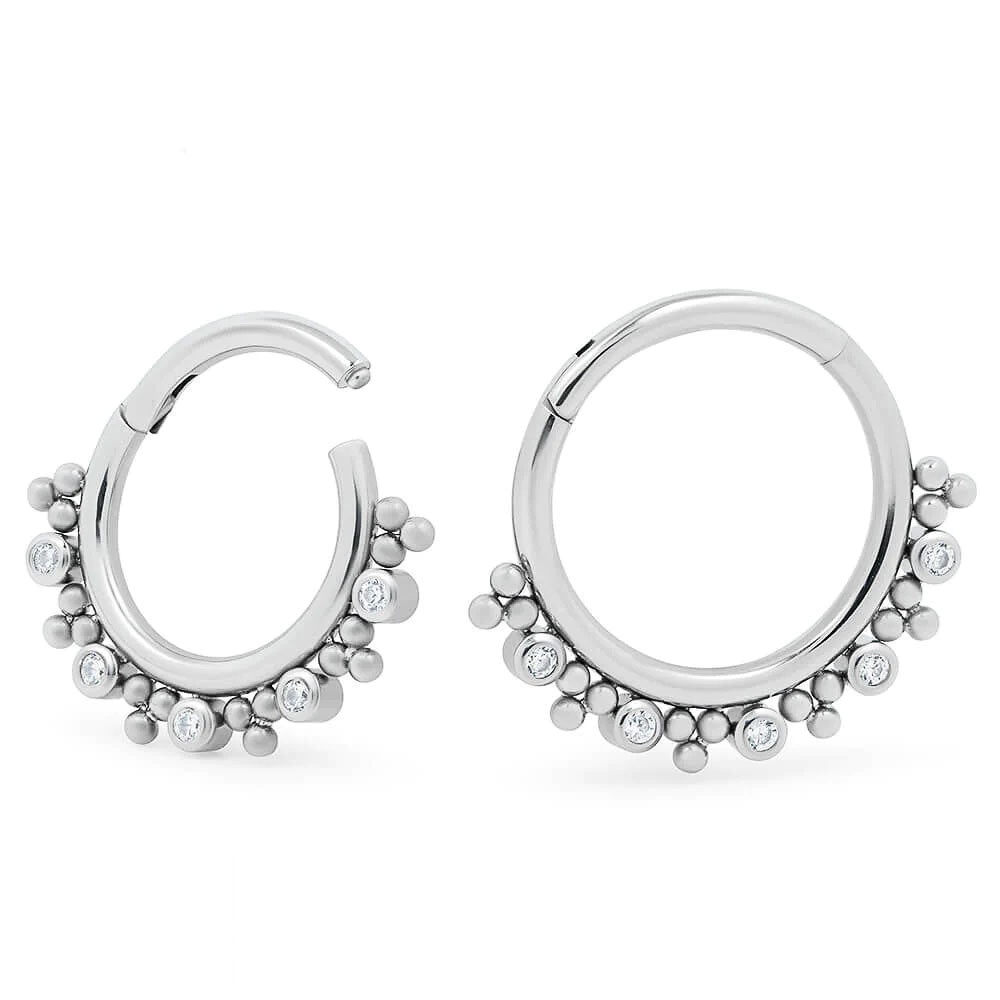 Enny Hinged Clicker Ring in Titanium - Implant Grade