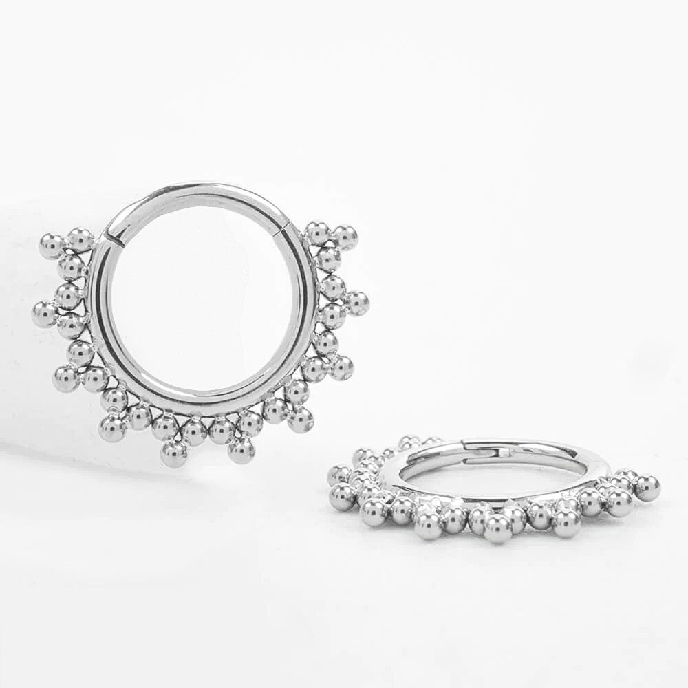 King Hinged Clicker Ring in Titanium - Implant Grade