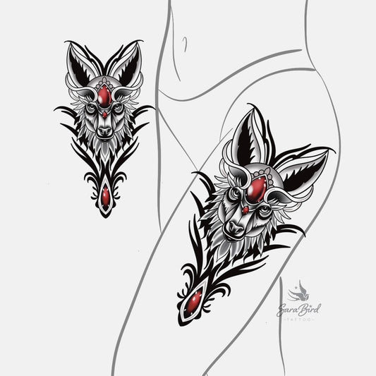 Sara - Morcego com Cristal e Toque de Vermelho 💎🦇