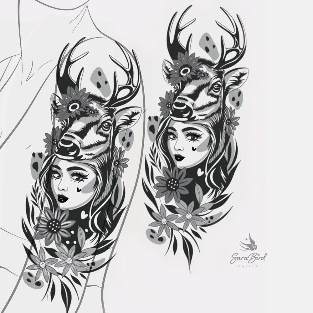 Sara - Mulher com Cabeça de Veado 🌿🦌