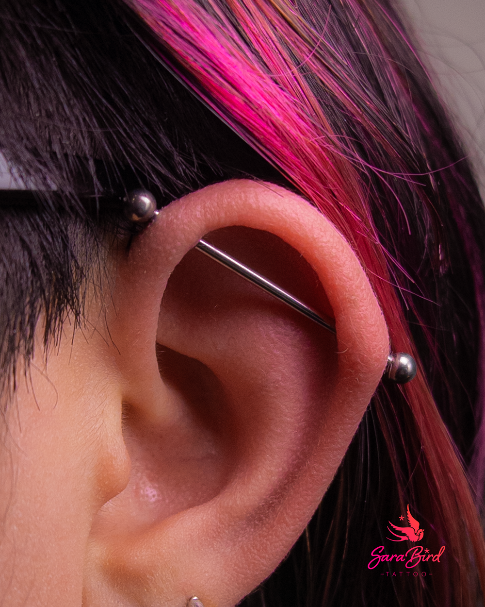 Ear Piercing With Titanium Jewelry - Multiple Zones