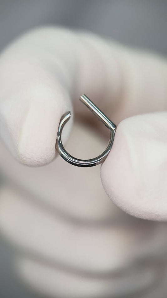 Argola D-Ring em Titânio com Fecho Clicker
