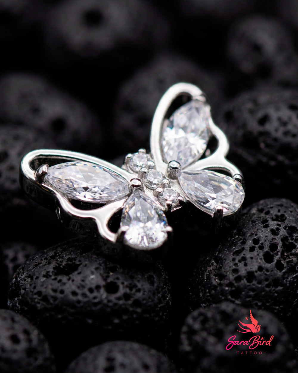 Topo Borboleta Aether com Zircónias