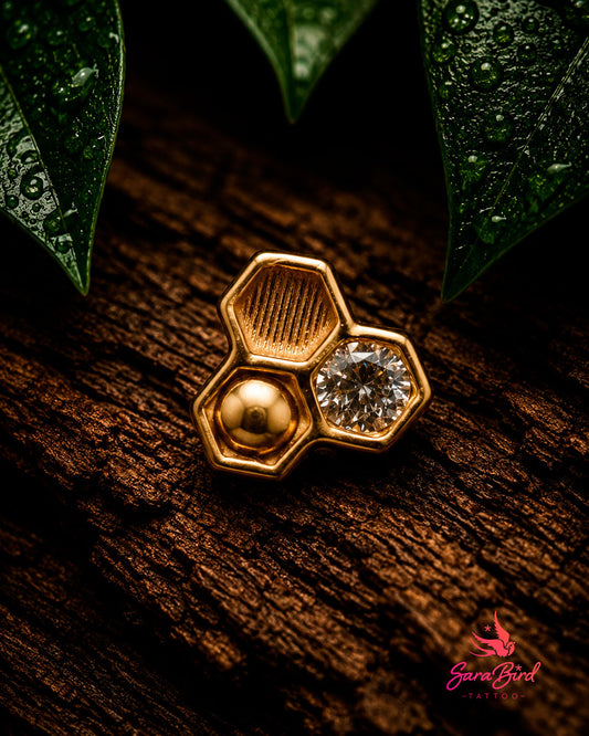 Colmeia em Ouro 14k