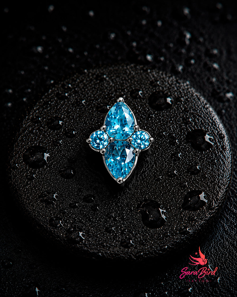 Topo Imperial em Titânio com Zircónias Gota