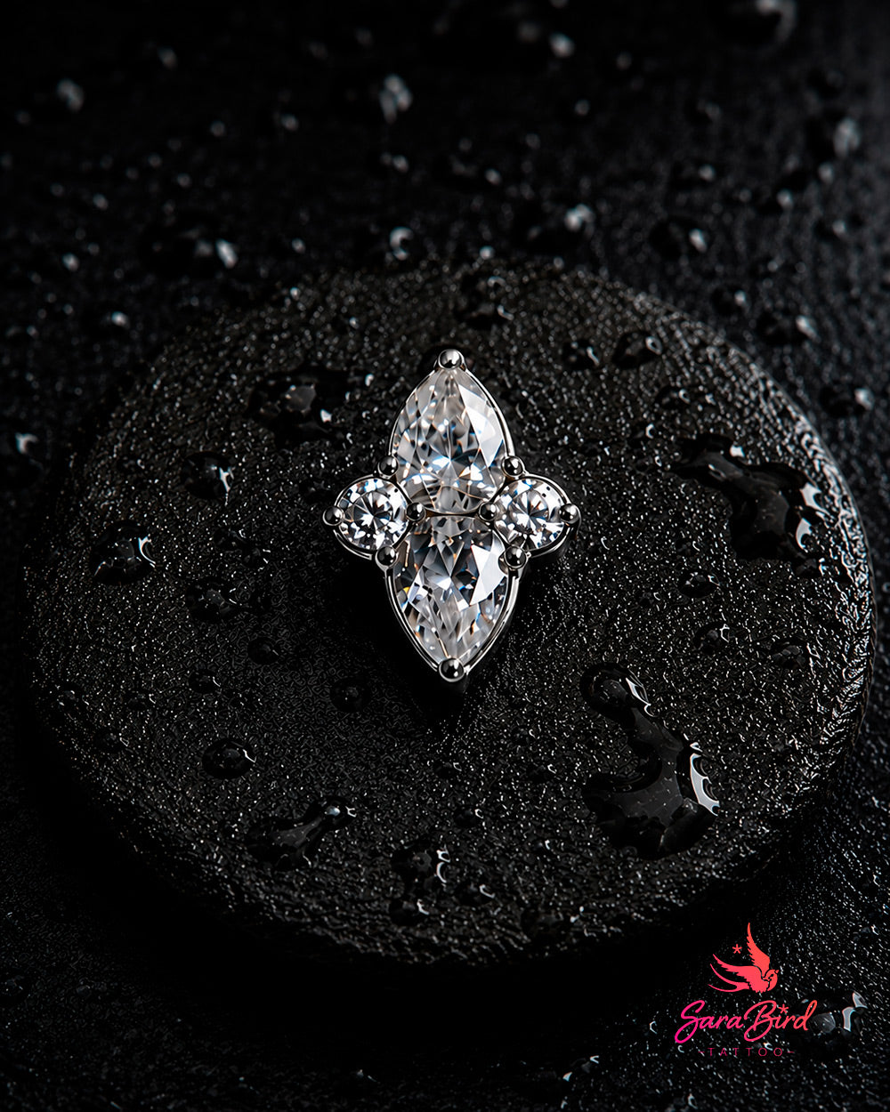 Topo Imperial em Titânio com Zircónias Gota