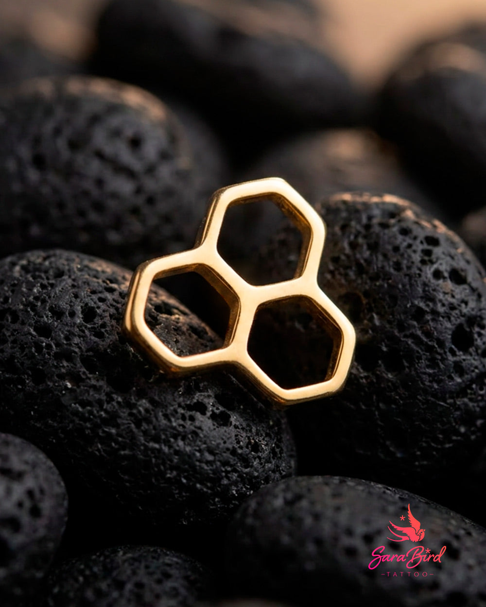 Topo Colmeia em Titânio ASTM F136 PVD Gold