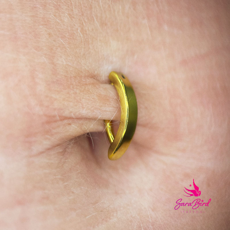 Anillo de Titanio con Forma Especial para Ombligo