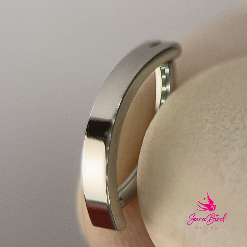 Anillo de Titanio con Forma Especial para Ombligo