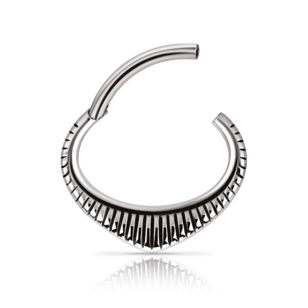 Indian Clicker Ring for Septum and Smiley