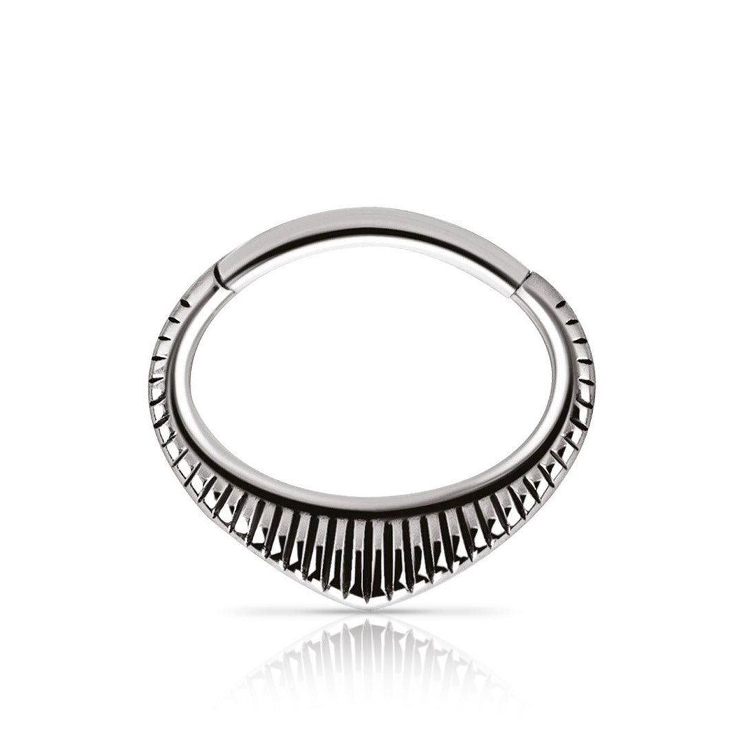 Indian Clicker Ring for Septum and Smiley