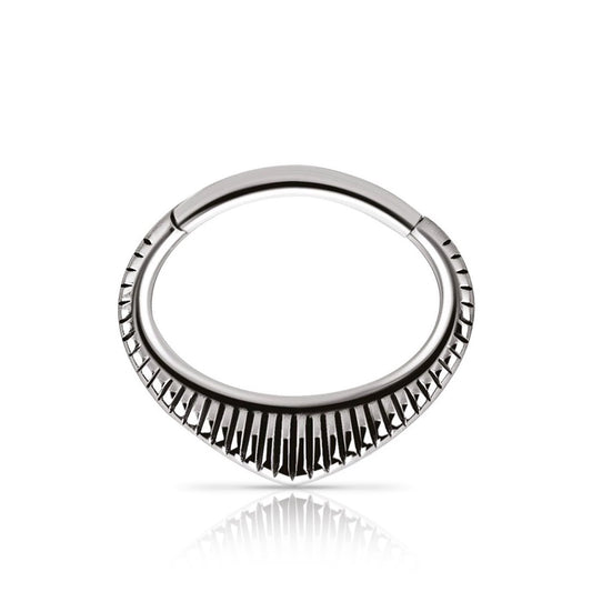 Indian Clicker Ring for Septum and Smiley