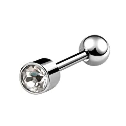 Barbell With Gloss Cylindrical in surgical steel 316L