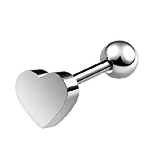 316L Surgical Steel Heart Shaped Barbell