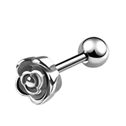 316L Surgical Steel Rose Shaped Barbell