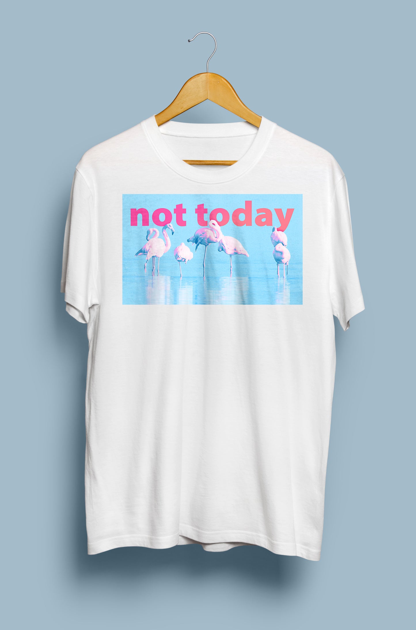 Camiseta blanca manga corta Flamencos - Not Today