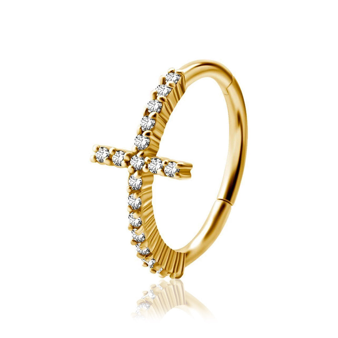 Cross Ring with Rhinestones for the Shell - Various colors