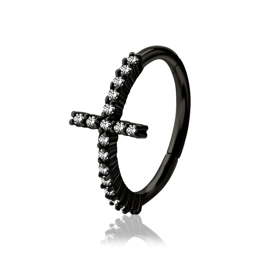 Cross Ring with Rhinestones for the Shell - Various colors